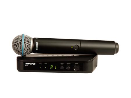 Sistema inalámbrico con micrófono de mano para voz SHURE BLX24-PG58 Online Hot Sale