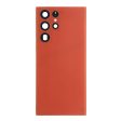 For Samsung Galaxy S22 Ultra Replacement Battery Cover With Lens (Sunrise Orange) Online now