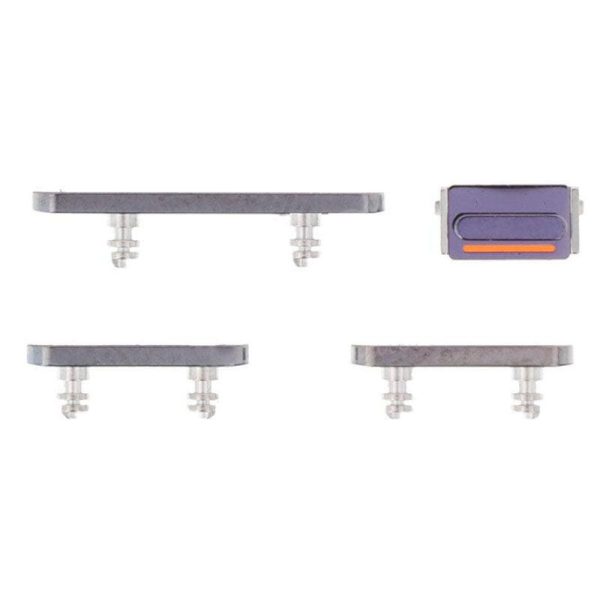 For Apple iPhone 14 Pro Max Replacement Button Set (Deep Purple) Supply