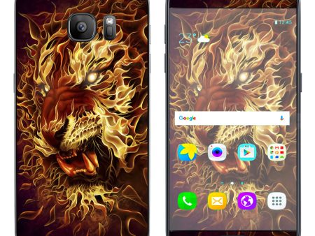 Tiger On Fire Samsung Galaxy S7 Skin Discount