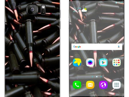 Bullets Black Samsung Galaxy S7 Edge Skin For Cheap