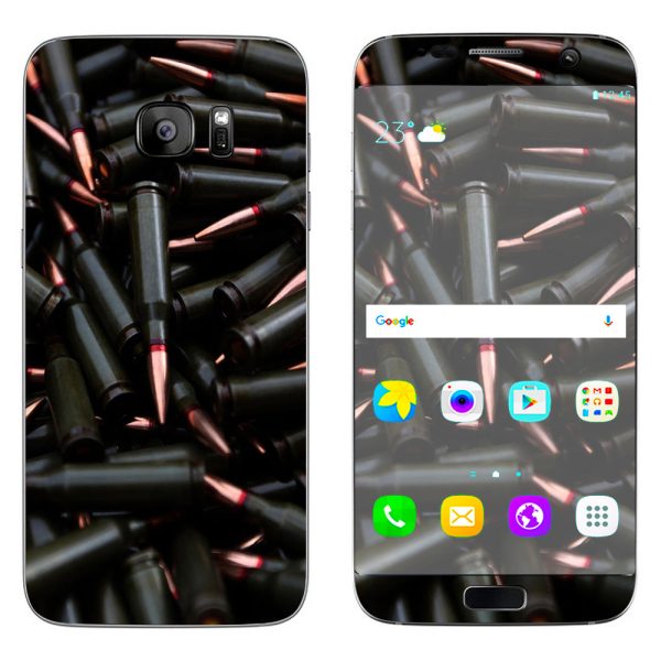 Bullets Black Samsung Galaxy S7 Edge Skin For Cheap