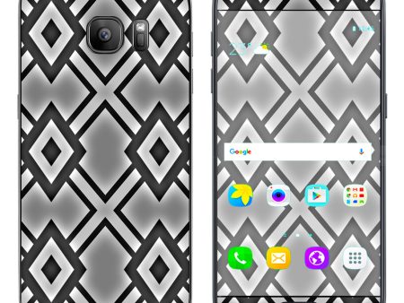 Diamond Grey Pattern Samsung Galaxy S7 Skin Discount