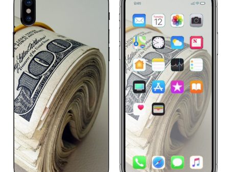 Money Roll, Dollar Dollar Bill Apple iPhone X Skin on Sale