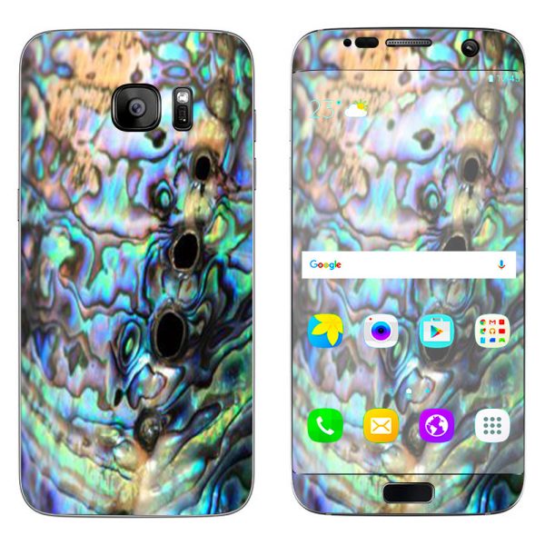 Abalone Swirl Shell Design Blue Samsung Galaxy S7 Edge Skin Online Sale