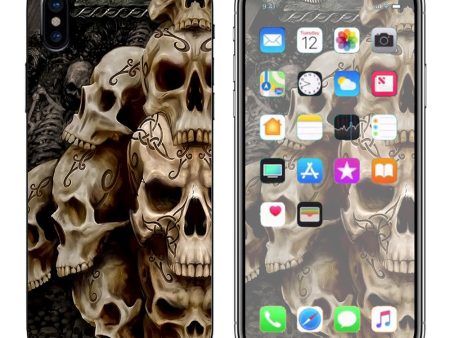 Wicked Skulls Tattooed  Apple iPhone X Skin Cheap