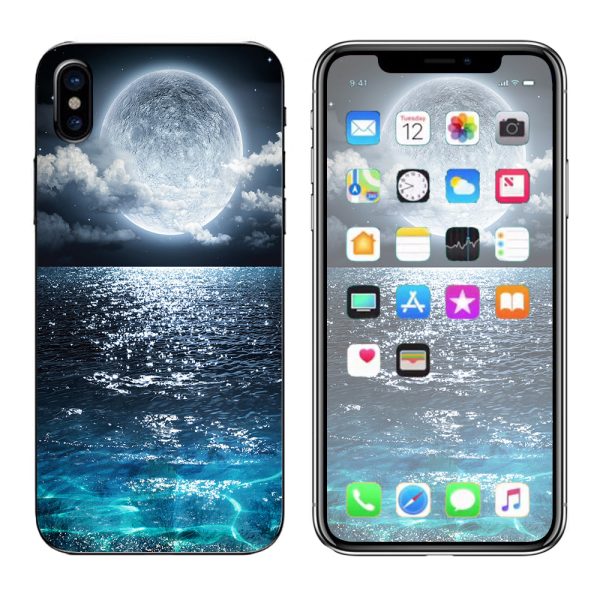 Giant Moon Over The Ocean  Apple iPhone X Skin Online