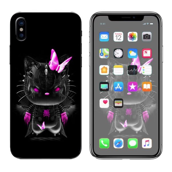 Cute Kitty In Black Apple iPhone X Skin Supply