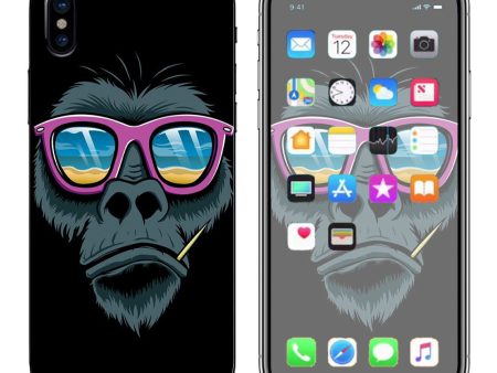 Chimp Toothpick Sunglasses Apple iPhone X Skin Hot on Sale